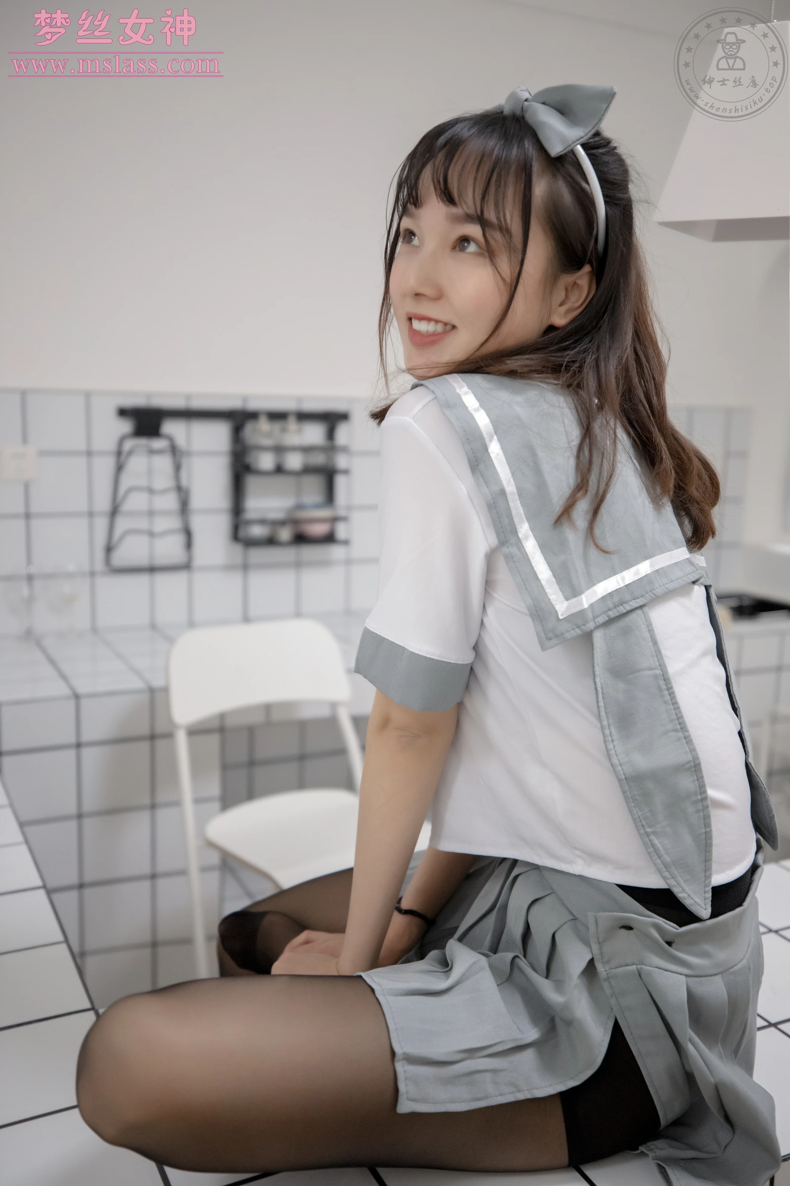 [MSLASS梦丝女神] 2019-07-24 NO.046 玥玥 白色空间（黑）[60+1P／712MB]